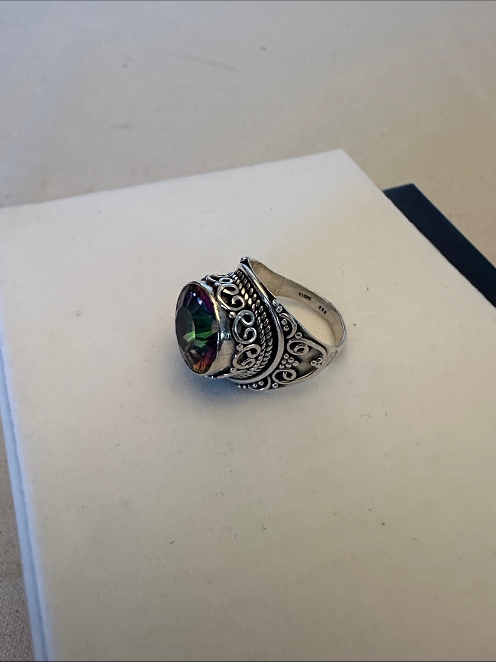 Mystic Rainbow Topaz Sterling Silver Ring - Picture 7 of 14